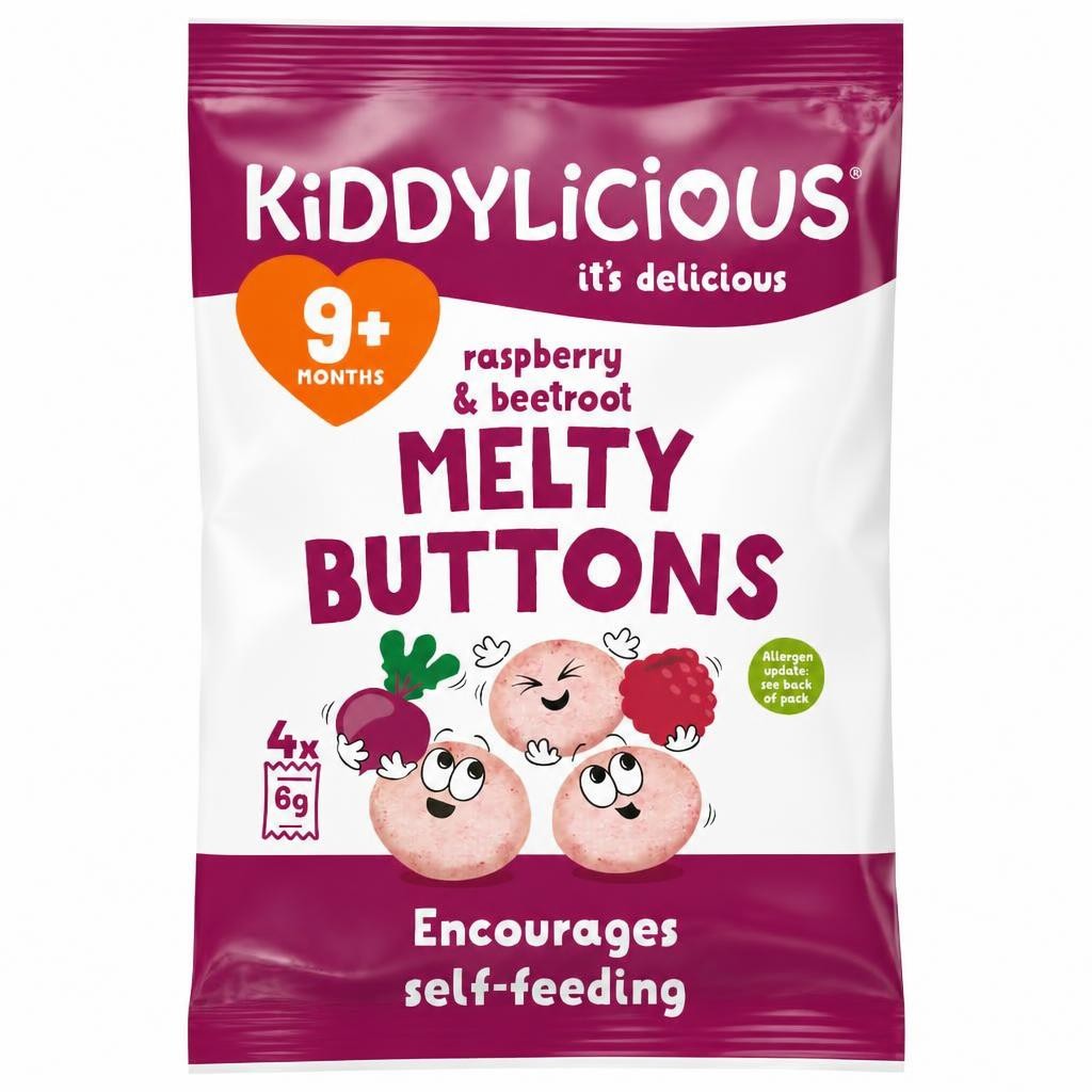 Kiddylicious Buttons Raspberry & Beetroot 30G