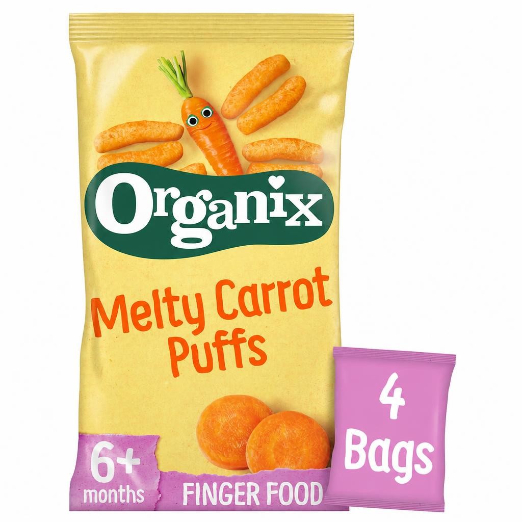 Organix Melty Carrot Puffs Multipack 4X18g