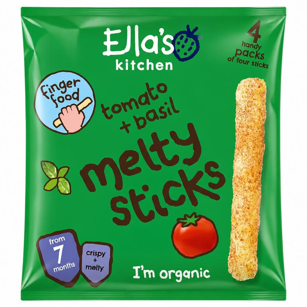 Ella's Kitchen Tomato & Basil Melty Sticks 4X6g