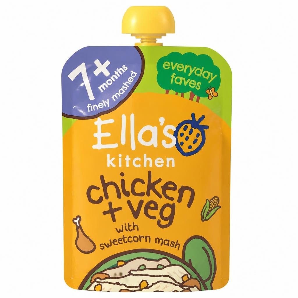 Ella's Kitchen Organic Chicken + Veg Baby Food Pouch 7m+ 130g