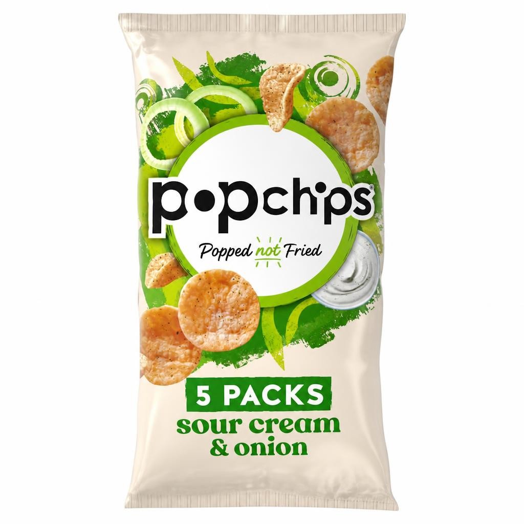 Popchips Sour Cream & Onion Multipack Crisps 5x17g