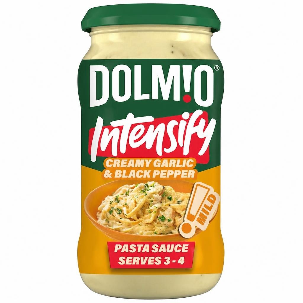 Dolmio Intensify Pasta Sauce Creamy Garlic & Black Pepper 390g