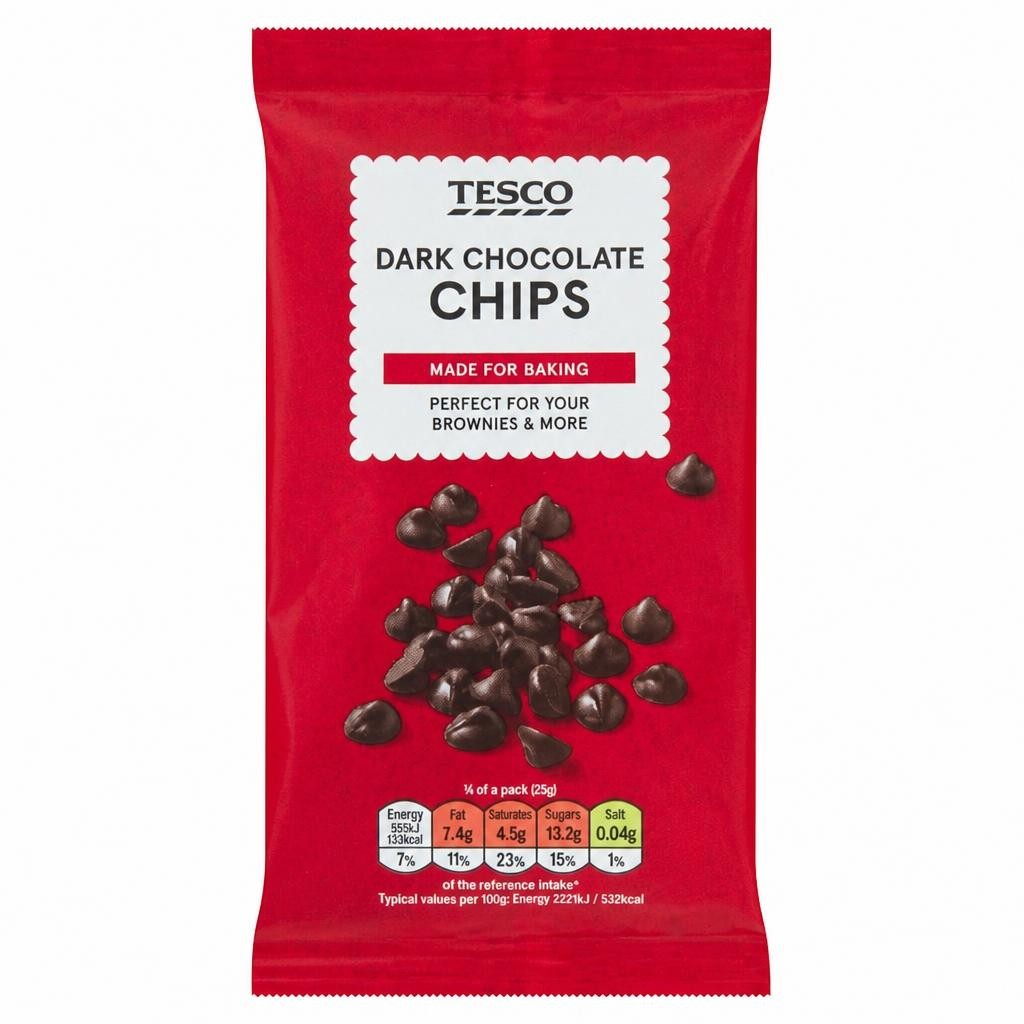 Tesco Dark Chocolate Chips 100G