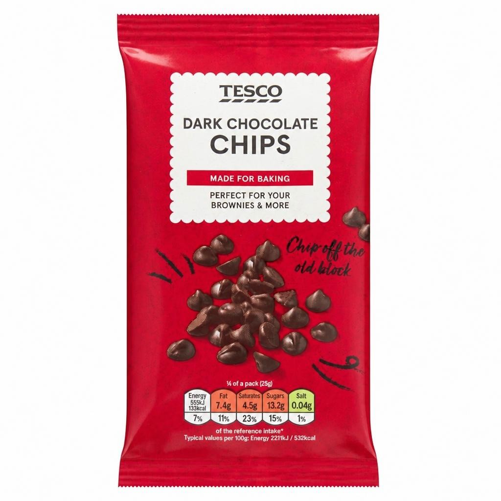 Tesco Dark Chocolate Chips 100G