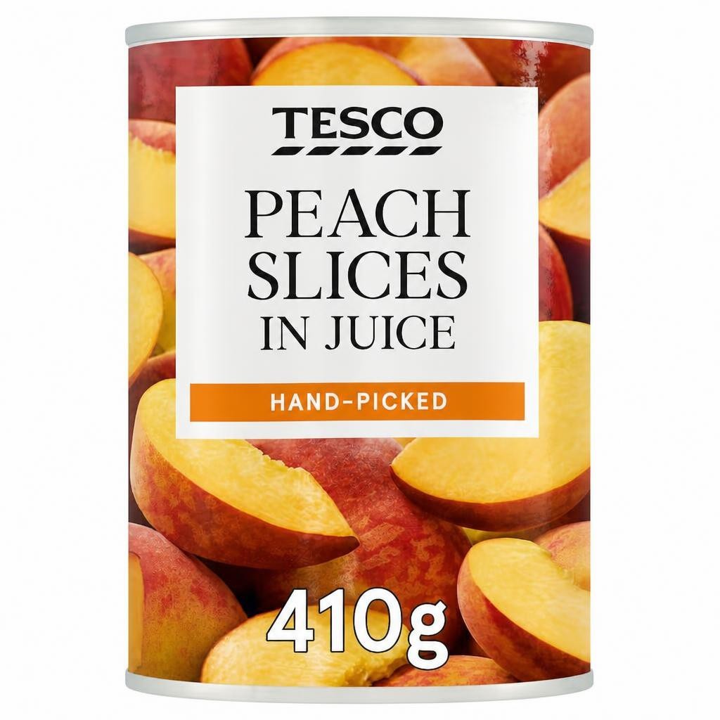 Tesco Peach Slices In Juice 410G