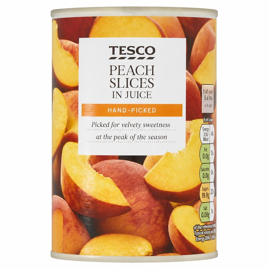 Tesco Peach Slices In Juice 410G
