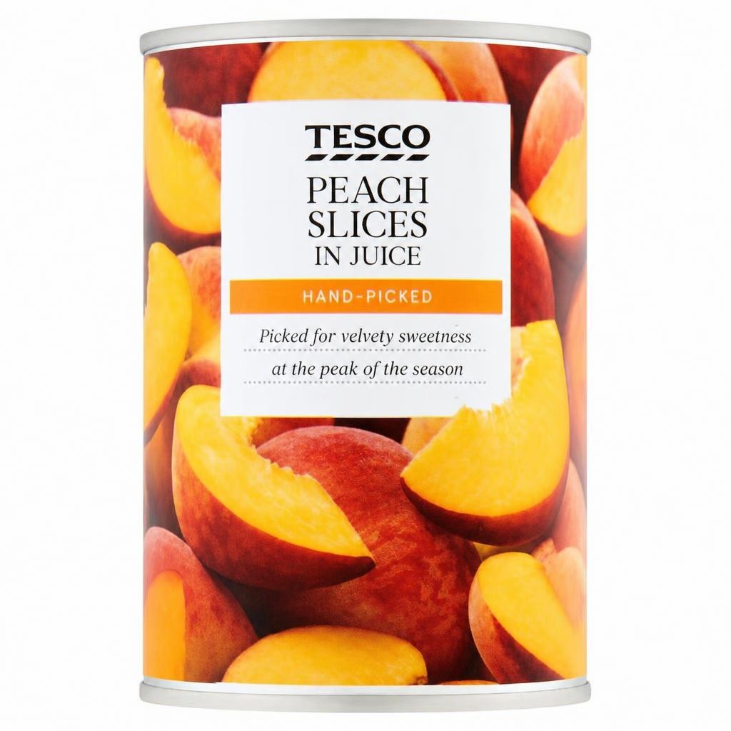 Tesco Peach Slices In Juice 410G