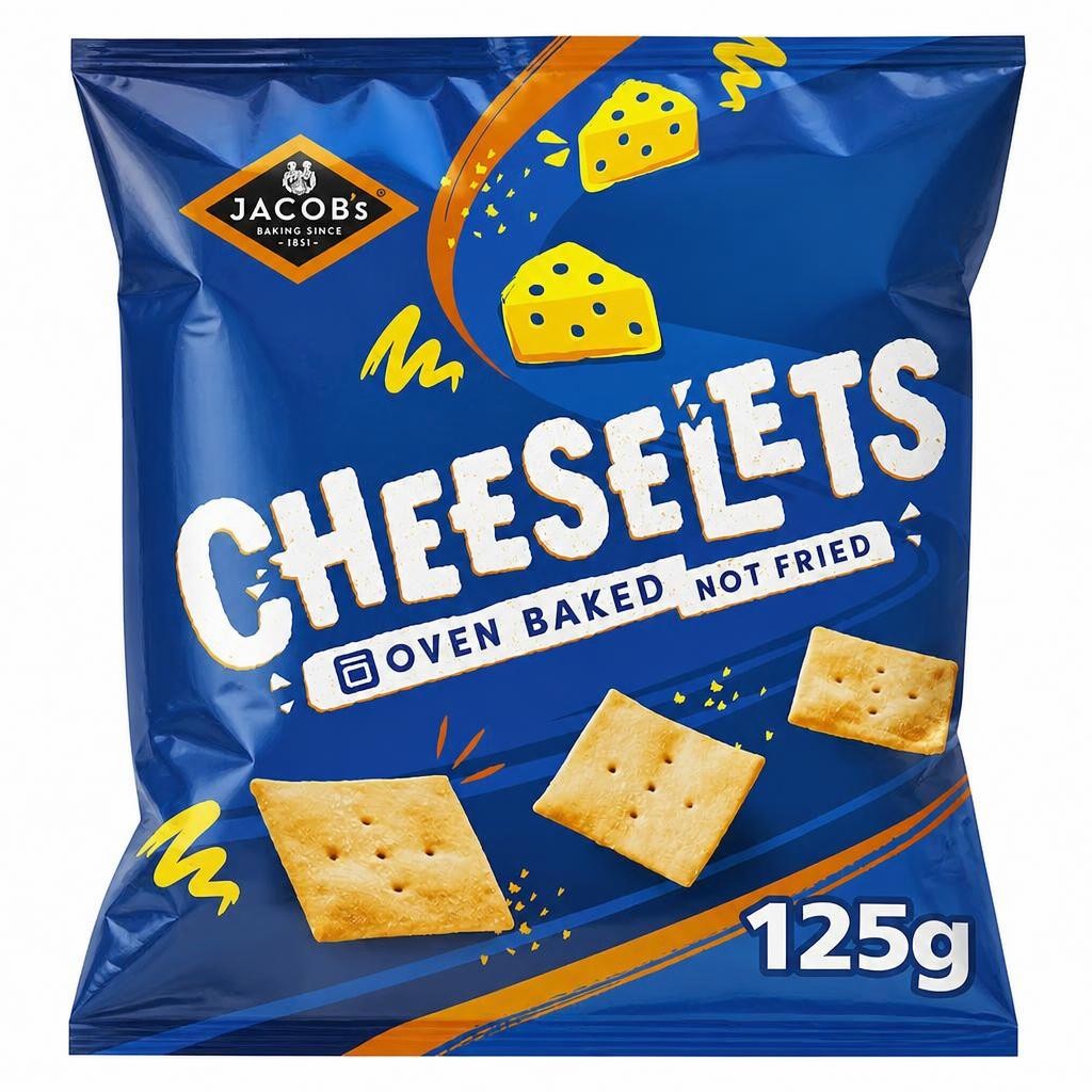Jacob's Cheeselets Sharing Baked Snacks 125g