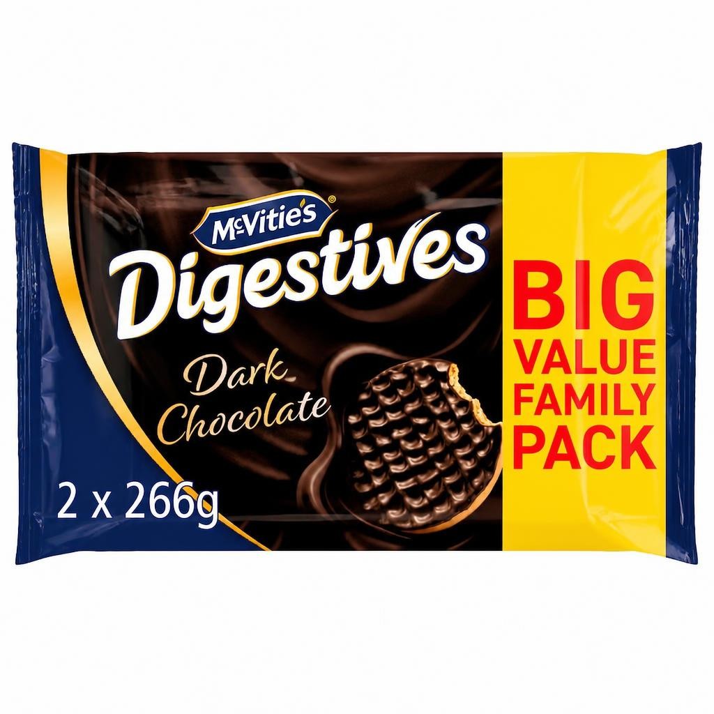 McVitie's Dark Chocolate Digestives Biscuits Twin Pack 2 x 266g