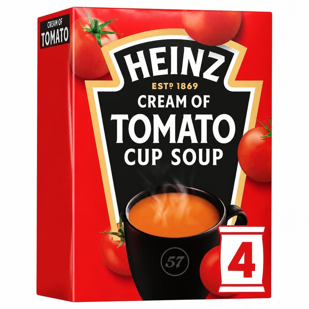 Heinz Cream Of Tomato Cup Soup 4 Pack 88G