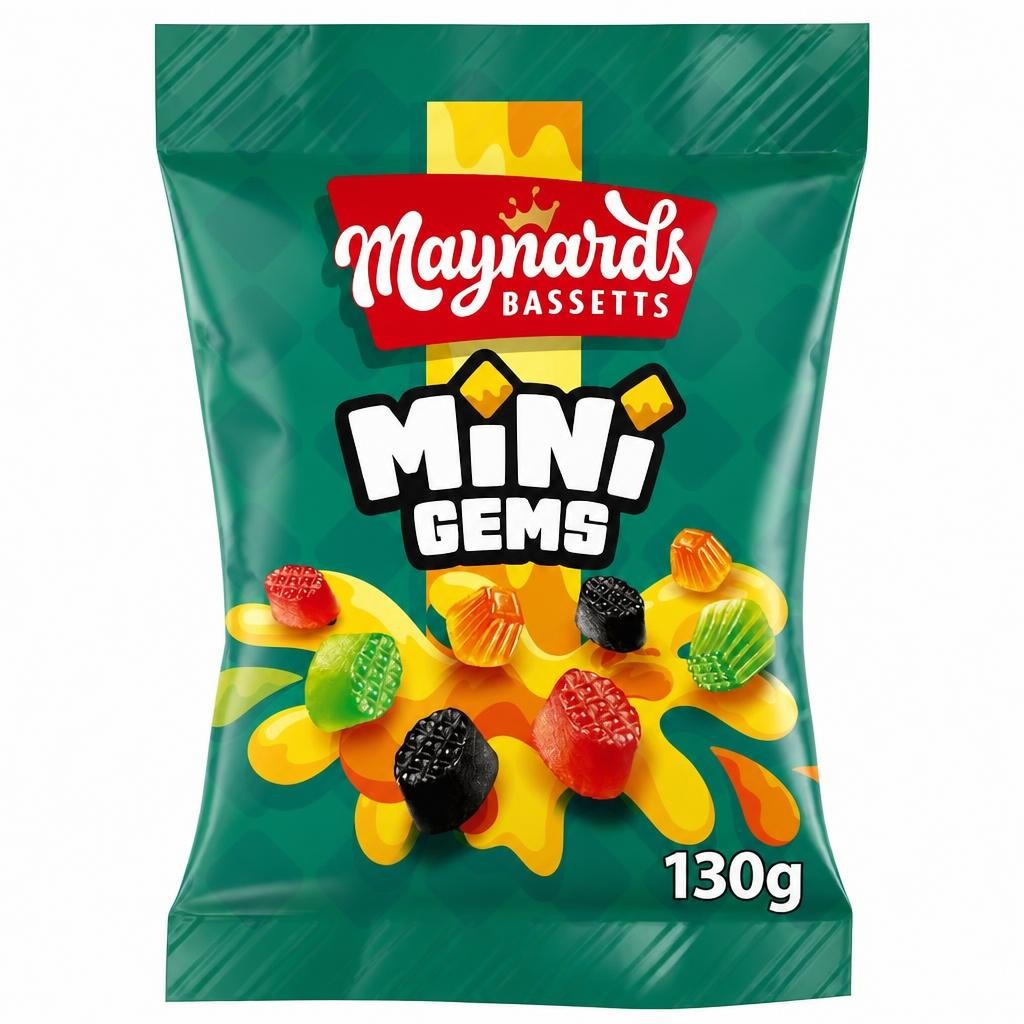 Maynards Bassetts Mini Gems Sweets Bag 130g