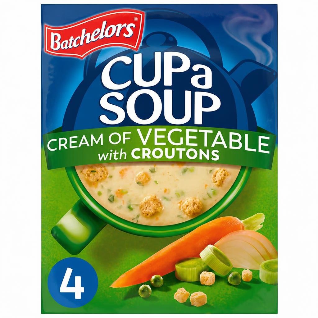 Batchelors Cup A Soup Cream Of Vegetable Croutons 4 Pack 122G
