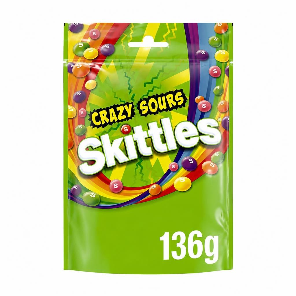 Skittles Crazy Sour Fruit Sweets 136G