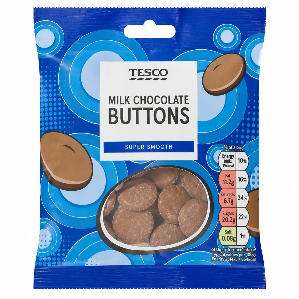 Tesco Milk Chocolate Buttons 70G