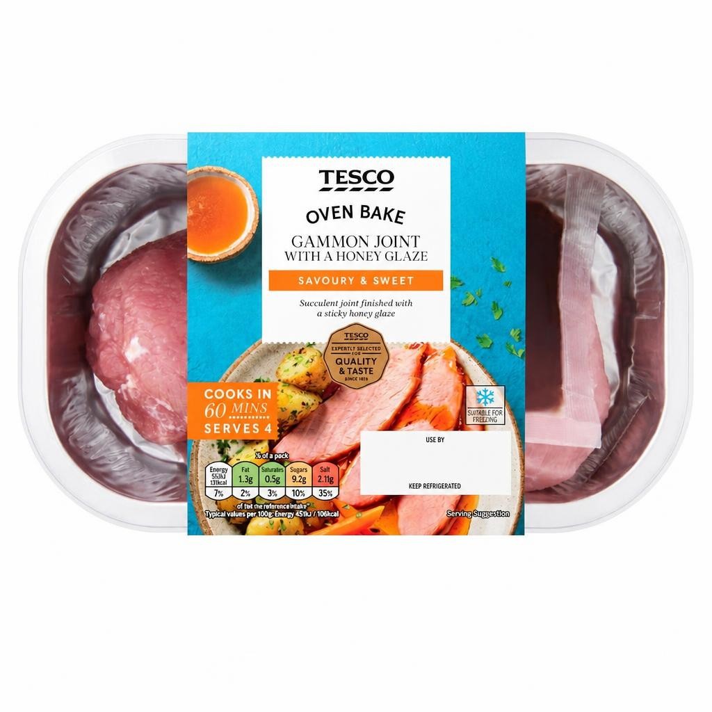 Tesco Gammon Joint With Honey Glaze 620G