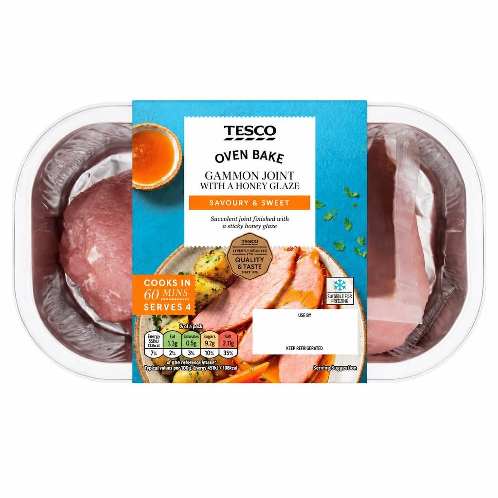 Tesco Gammon Joint With Honey Glaze 620G