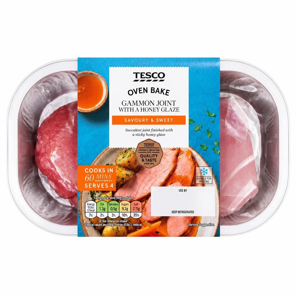 Tesco Gammon Joint With Honey Glaze 620G