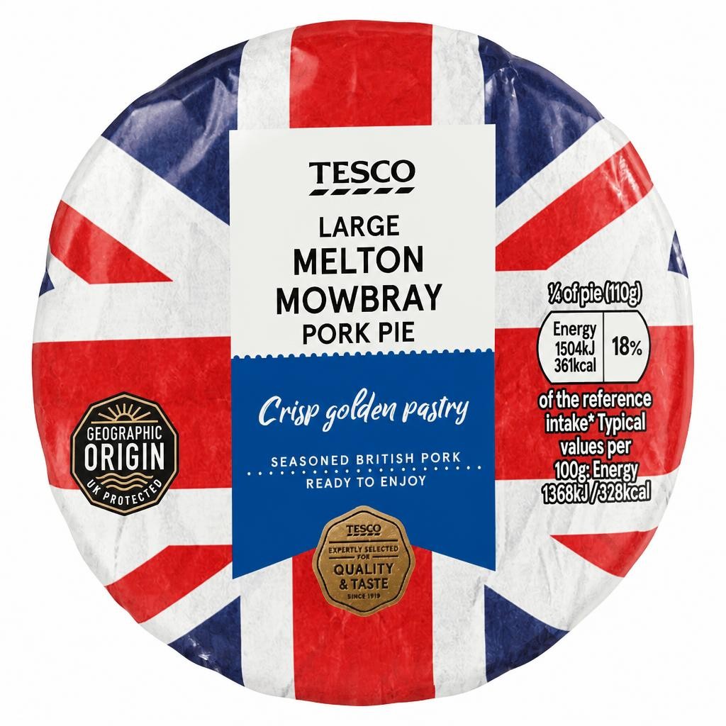 Tesco Large Melton Mowbray Pork Pie 440G