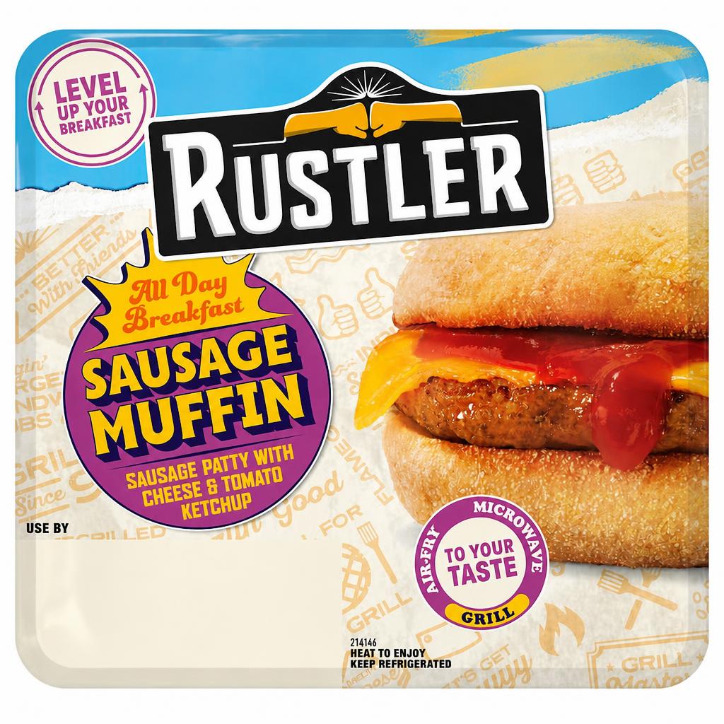 Rustlers All Day Breakfast Sausage Muffin 155G