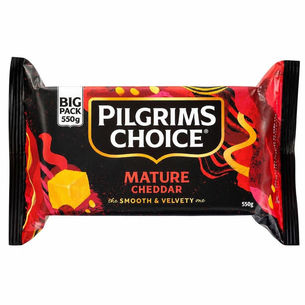 Pilgrims Choice Mature Cheddar Cheese 550 G