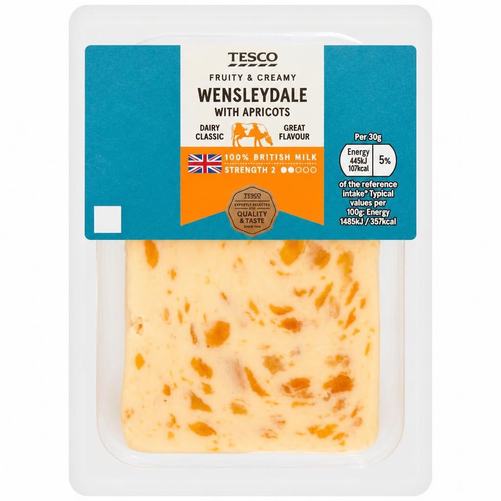 Tesco Wensleydale With Apricots Cheese 200g