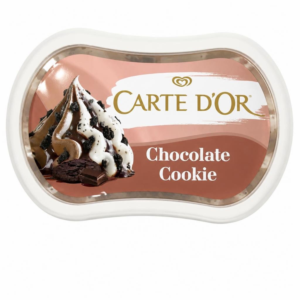 CARTE D'OR  INDLGNT CHOCOLATE COOKIE MINI ICE CREAM TUB 200ML