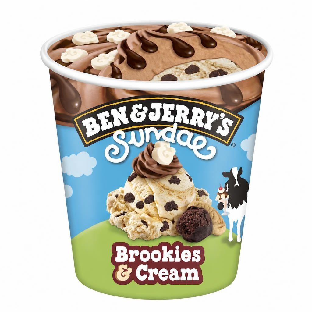 Ben & Jerry's Sundae Brookies & Cream Ice Cream Tub 427ml