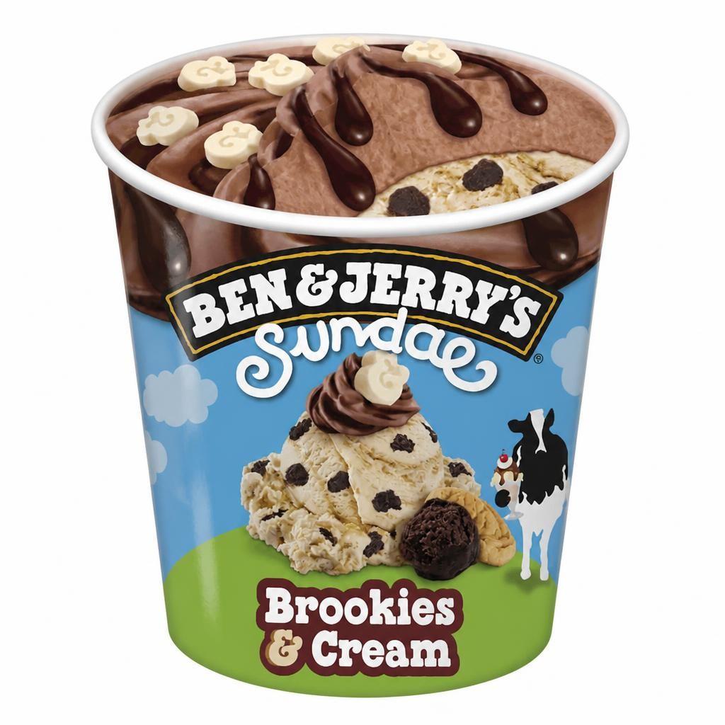 Ben & Jerry's Sundae Brookies & Cream Ice Cream Tub 427ml