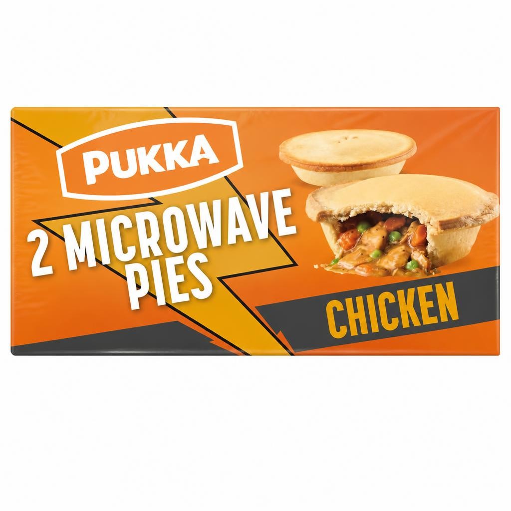 Pukka Chicken Microwaveable Shortcrust Pies 2 Pack