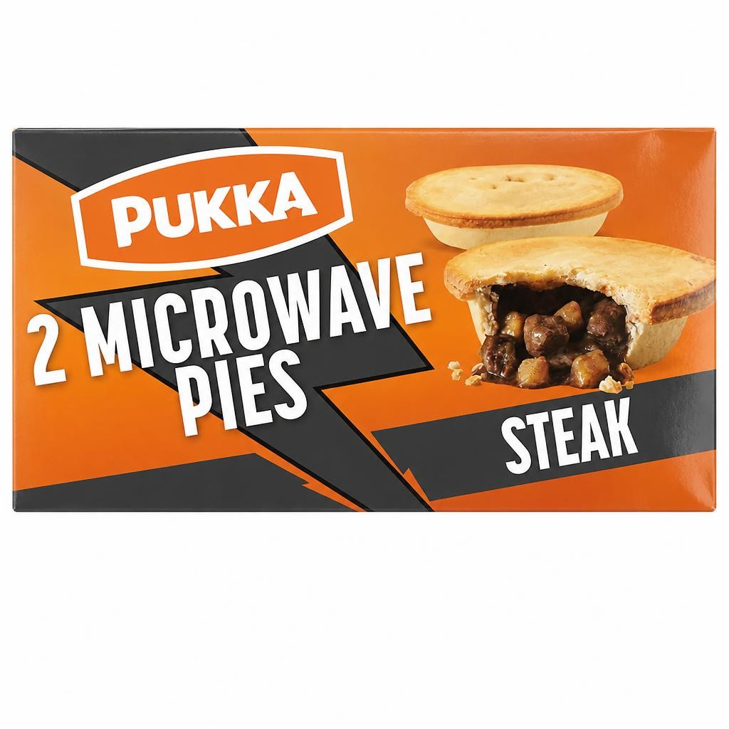 Pukka Steak Microwavable Pies 2 Pack