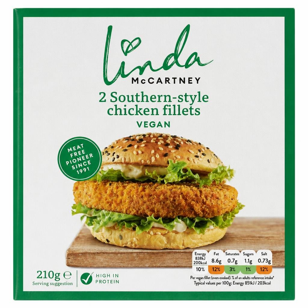 Linda McCartney 2 Vegan Southern Fried Chicken Style Fillets 210g