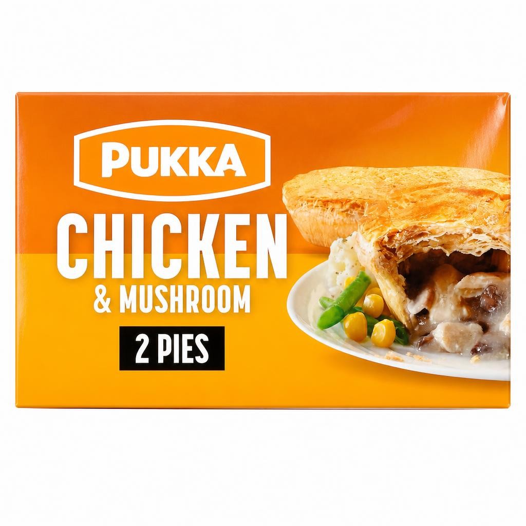 Pukka 2 Chicken & Mushroom Puff Pastry Pies