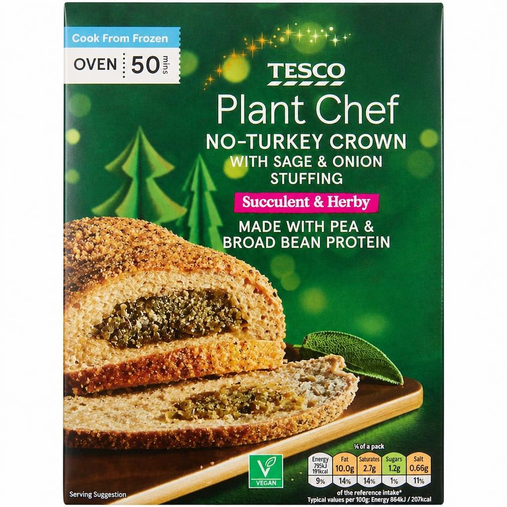 Tesco Plant Chef No-Turkey Crown with Sage & Onion Stuffing 400g