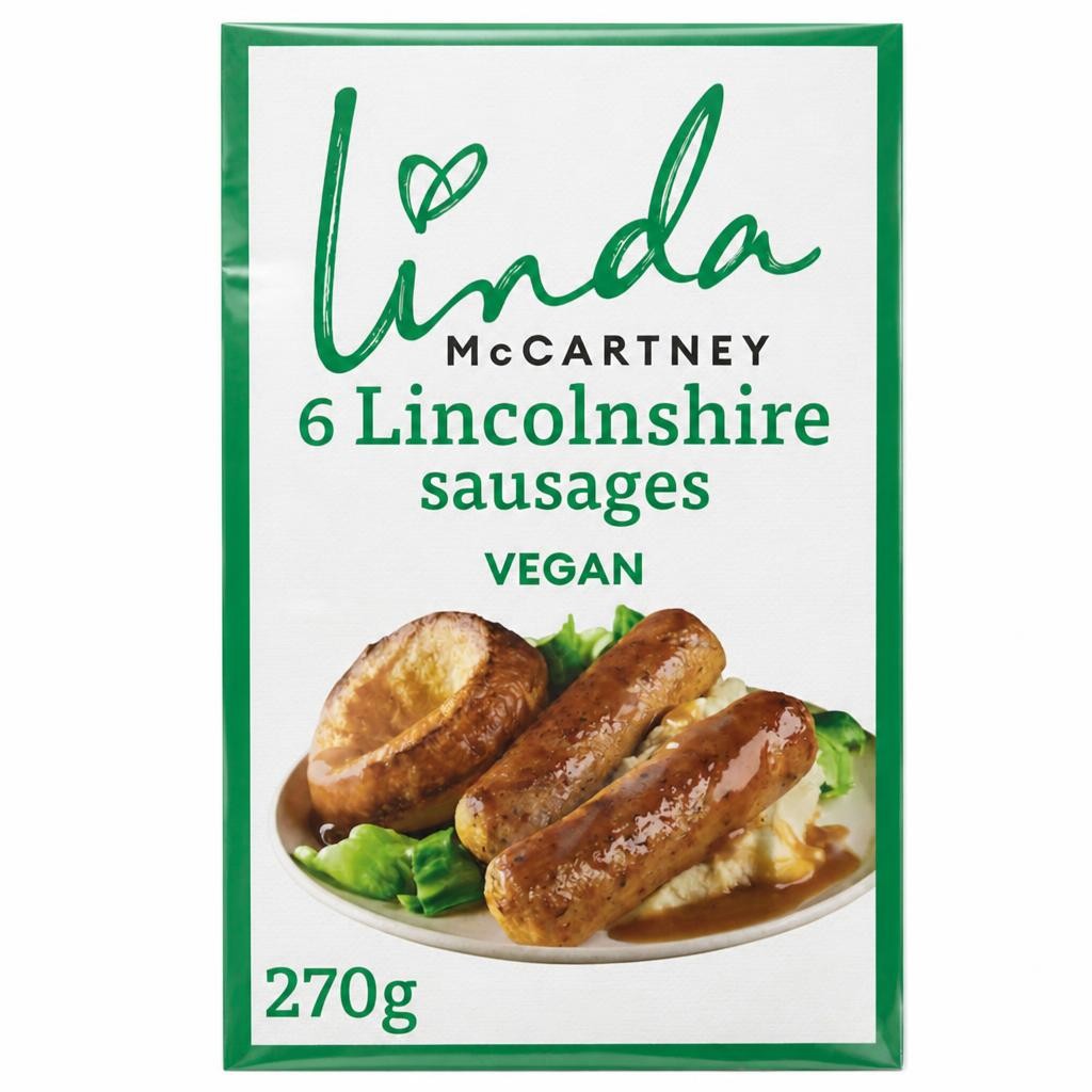 Linda McCartney's 6 Vegan Lincolnshire Sausages 270g