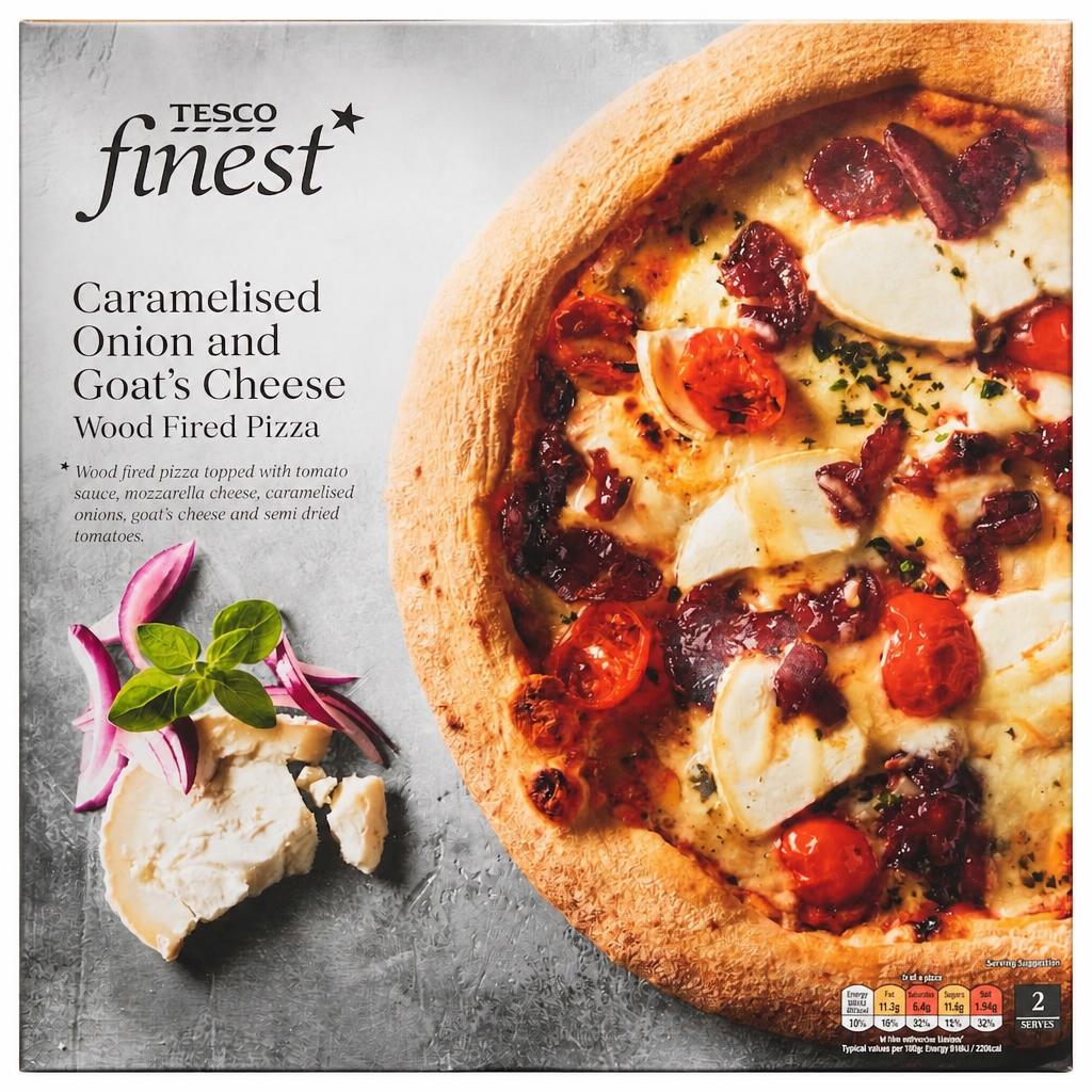 Tesco Finest Goat's Cheese & Caramelized Onion Pizza 440g