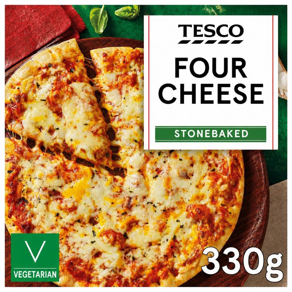 Tesco Four Cheese Stonebaked Pizza 330g