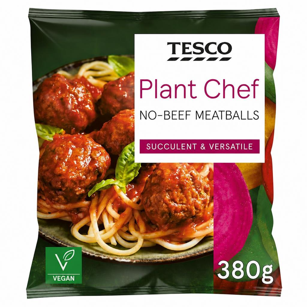 Tesco Plant Chef No-Beef Meatballs 380g