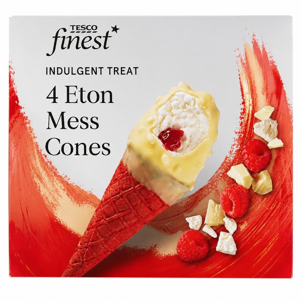 Tesco Finest 4 Eton Mess Cones 340g
