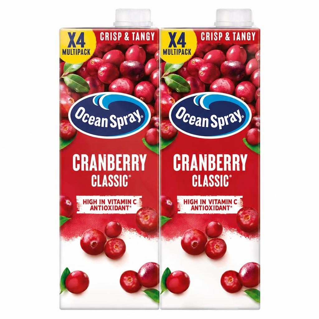 Ocean Spray Cranberry Classic Juice Drink 4 X 1 Litre