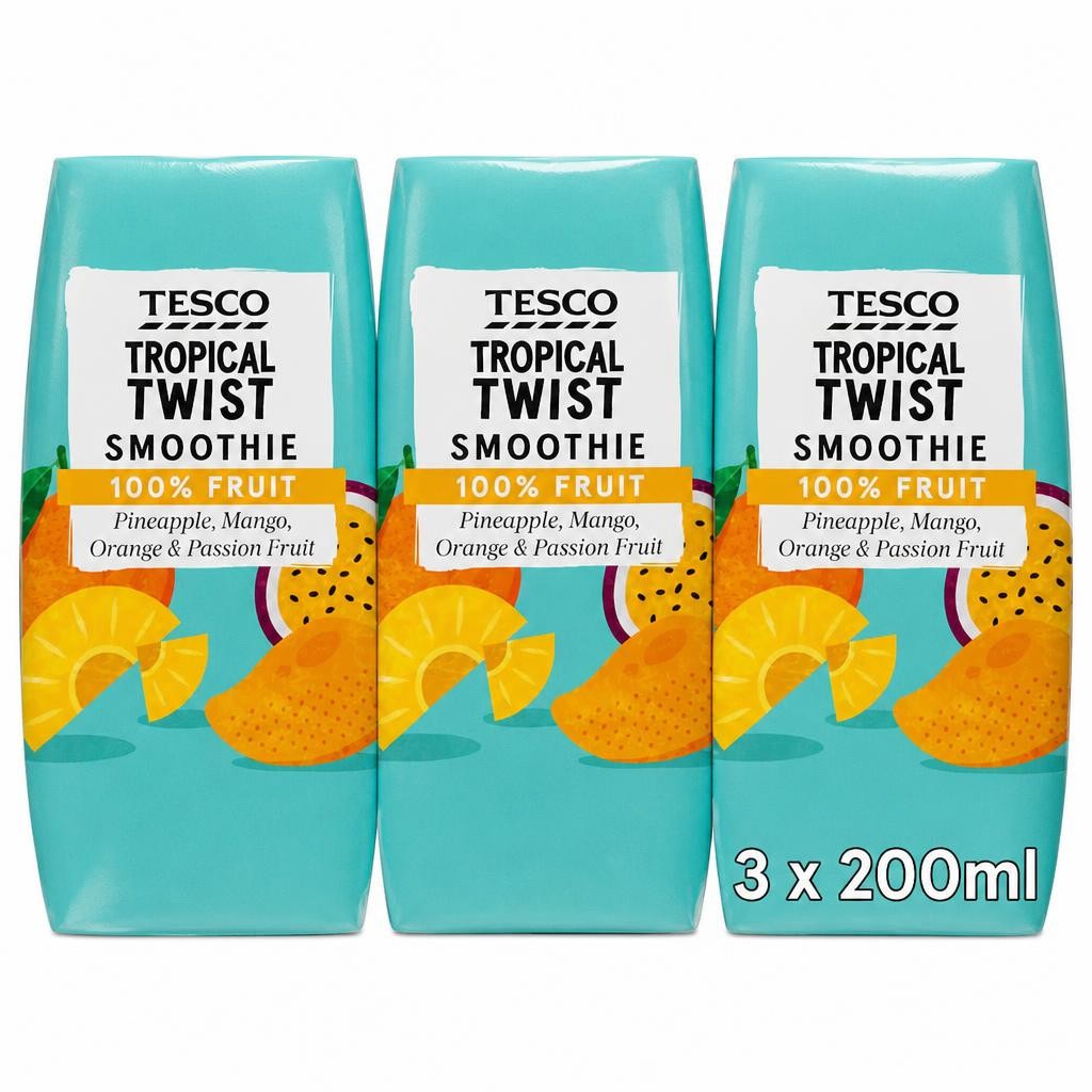 Tesco Tropical Twist Smoothie 3X200ml
