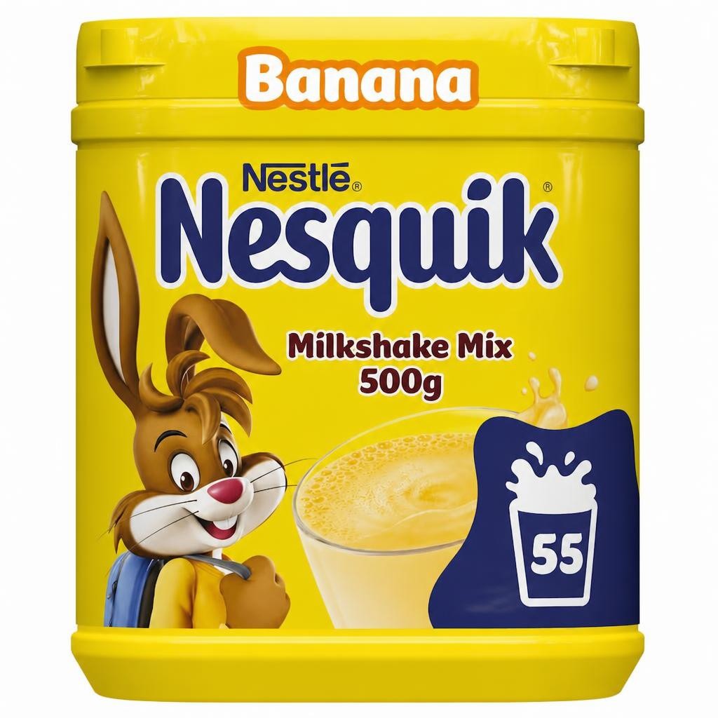 Nesquik Banana Flavoured Milkshake Powder 500g Tub