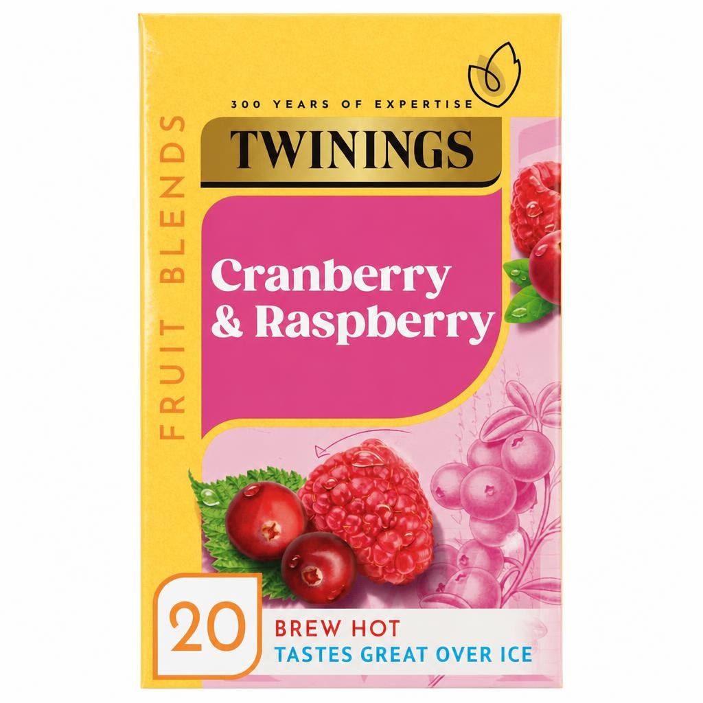 Twinings Cranberry & Raspberry Tea Bags 20 Pack 40g