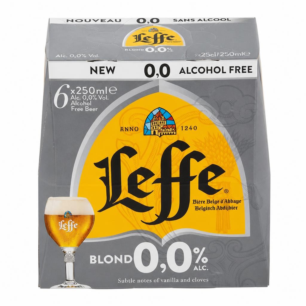 Leffe Blonde 0% Alcohol Free Beer 6X250ml