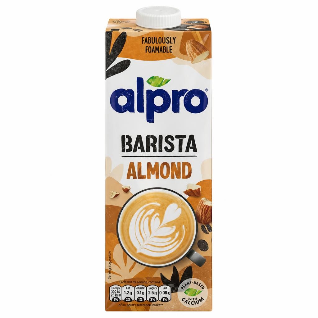 Alpro Barista Almond Long Life Dairy Free Drink 1L