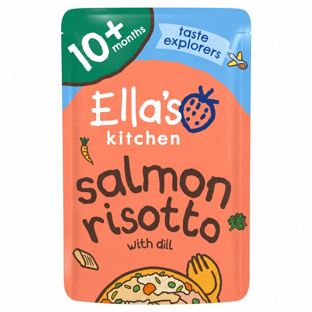 Ella's Kitchen Organic Salmon Risotto with Cheese Baby Food Pouch 10m+ 190g