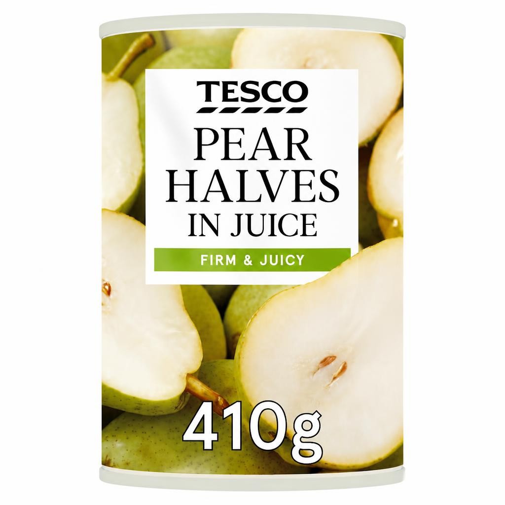 Tesco Halved Pears In Juice 410G