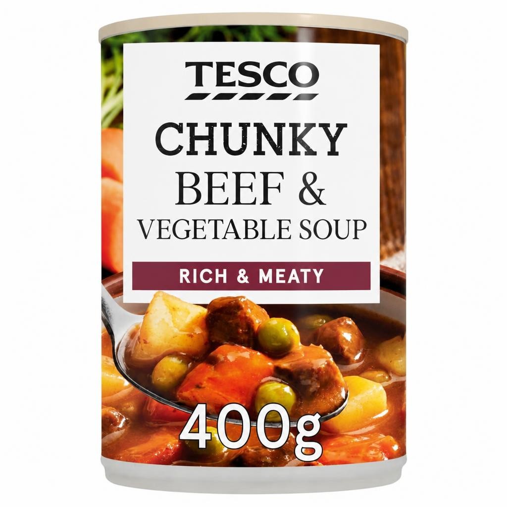 Tesco Chunky Beef & Vegetable Soup 400G