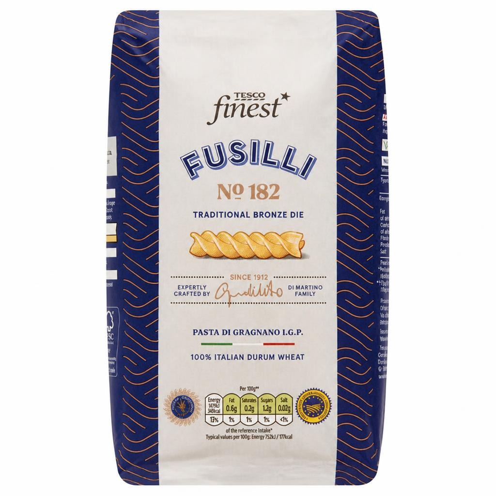 Tesco Finest Fusilli 500G 500G