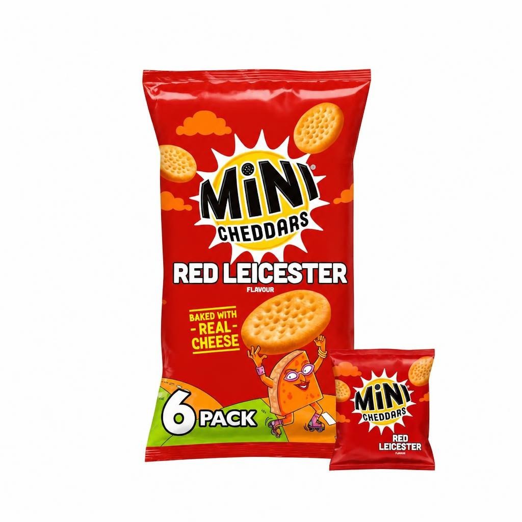 Jacob's Mini Cheddars Multipack Snacks - Red Leicester 6x23g