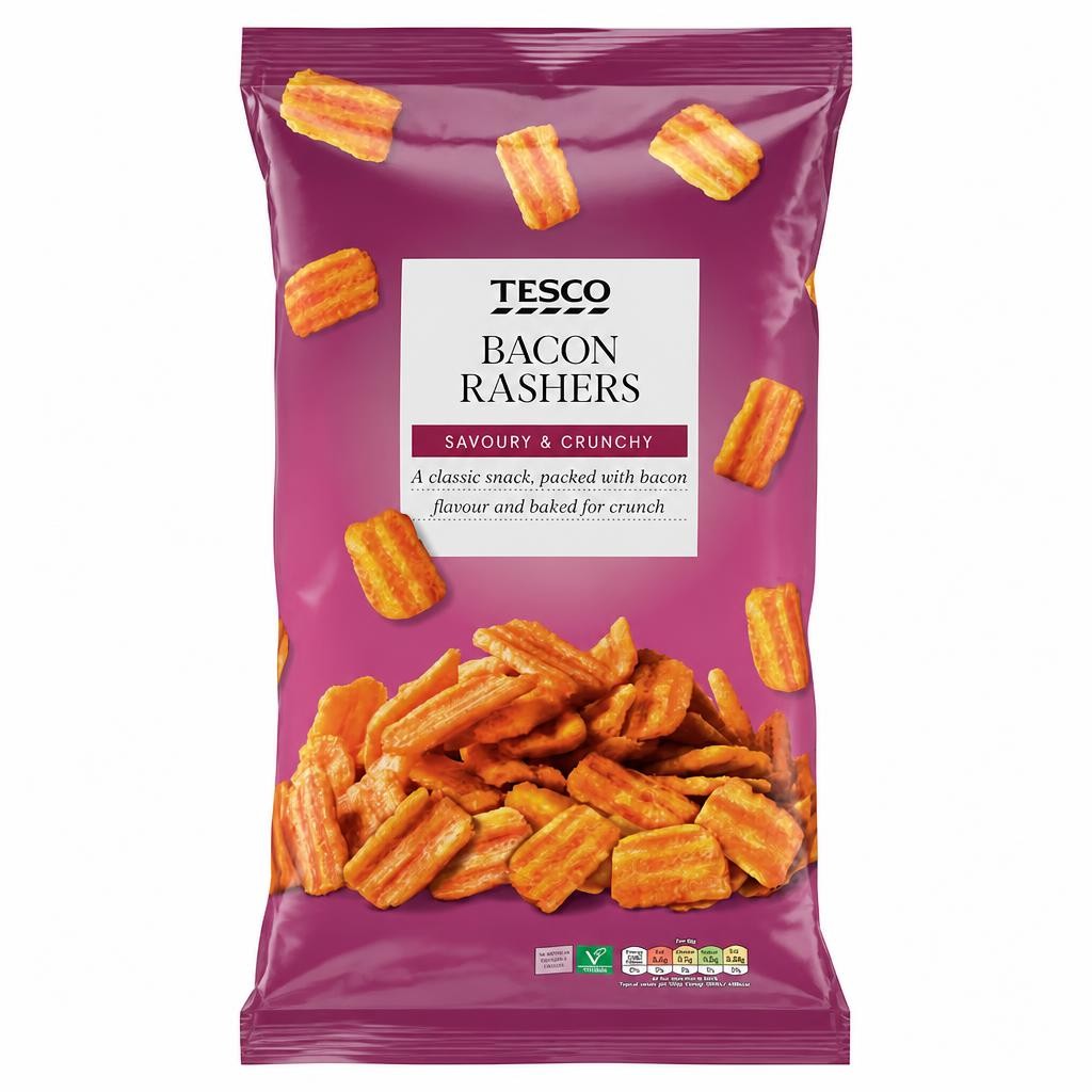 Tesco Bacon Rashers Crisps 300G